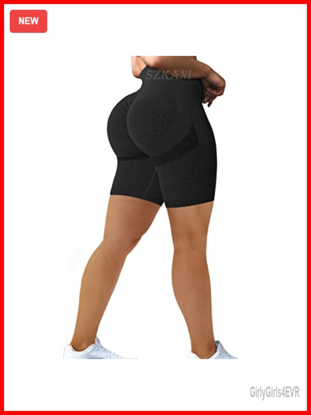 SZKANI Seamless Scrunch Butt Lifting High Waist Tummy Control Biker Shorts